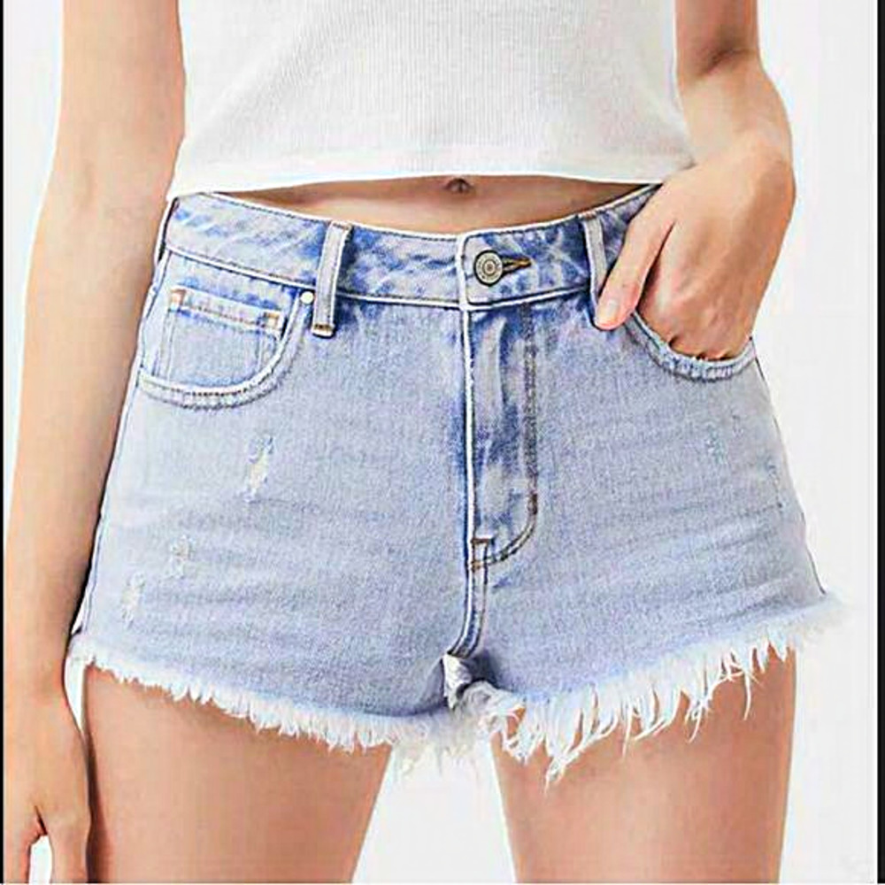 Pacsun high rise festival shorts size 22 sunlight blue